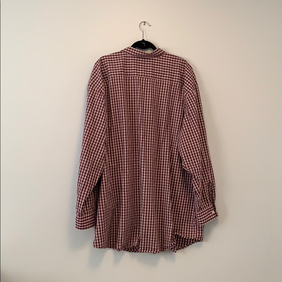 Denver Hayes classic fit button up red navy plaid - Picture 2 of 5